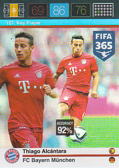 Thiago Alcantara Bayern Munchen 2015 FIFA 365 Key Player #167